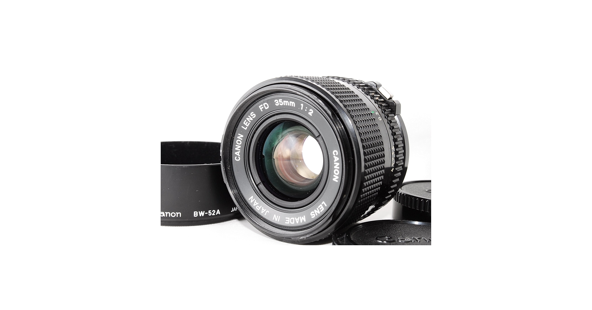 【外観美品】CANON NEW FD 100mm F2 Canon FD 100mm f2 Manual Focus Prime Lens w/ Hood [EXC+]